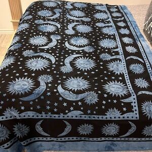 Gypsy Rose Celestial Moon Sun Star Printed Table Cover Size 52X80